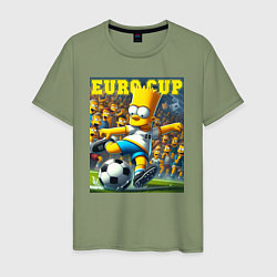 Мужская футболка Euro cup - Bart Simpson