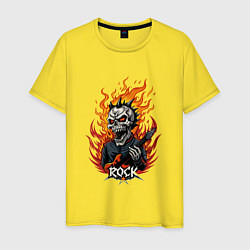Мужская футболка Скелет рок музыкант