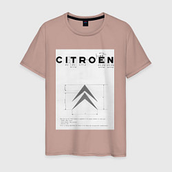 Мужская футболка Citroen логотип