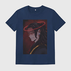 Футболка хлопковая мужская Сугуру Гэто нимб, цвет: тёмно-синий