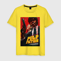 Футболка хлопковая мужская Pulp fiction - vincent and jules, цвет: желтый