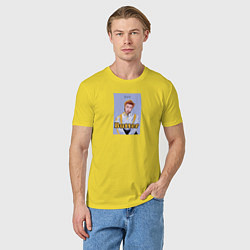Футболка хлопковая мужская RM Butter, цвет: желтый — фото 2
