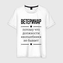 Мужская футболка Ветеринар должность волшебник