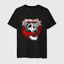 Футболка хлопковая мужская Metallica the god, цвет: черный