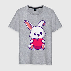 Мужская футболка Heart rabbit