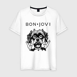 Мужская футболка Bon Jovi - rock dog