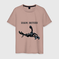 Мужская футболка Shalom, brothers - скорпион