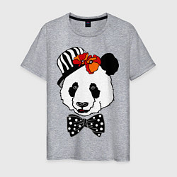 Мужская футболка Панда с маками