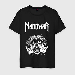 Мужская футболка Manowar rock dog