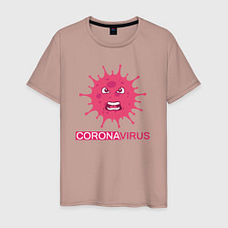 Мужская футболка Pink coronavirus