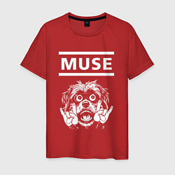 Футболка хлопковая мужская Muse rock dog, цвет: красный