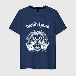 Футболка хлопковая мужская Motorhead rock dog, цвет: тёмно-синий