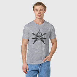 Футболка хлопковая мужская Punk rock style, цвет: меланж — фото 2