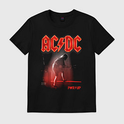 Футболка хлопковая мужская AC DC Power up - Angus Young, цвет: черный