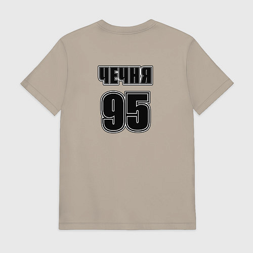 Мужская футболка Герб Чечни / Миндальный – фото 2