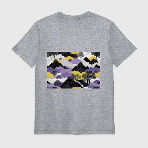 Мужская футболка Япония горы / Меланж – фото 2