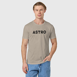 Футболка хлопковая мужская Astro, цвет: миндальный — фото 2