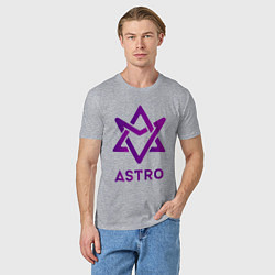 Футболка хлопковая мужская Звезда Astro, цвет: меланж — фото 2