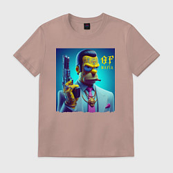 Мужская футболка Homer Simpson - godfather of the mafia