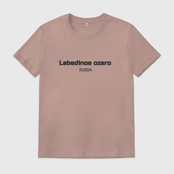 Футболка хлопковая мужская Lebedinoe ozero, цвет: пыльно-розовый