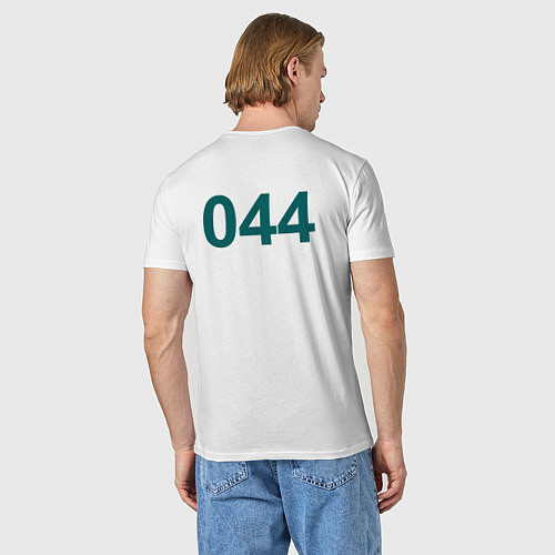 Мужская футболка 044 - Игра в кальмара / Белый – фото 4