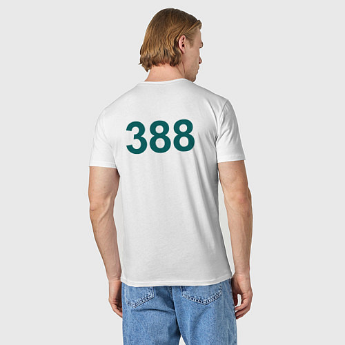 Мужская футболка 388 - Игра в кальмара / Белый – фото 4