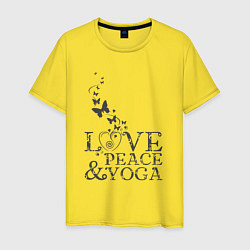 Мужская футболка Love peace yoga