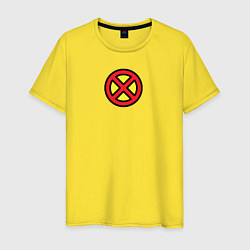 Футболка хлопковая мужская X men logo, цвет: желтый