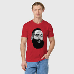 Футболка хлопковая мужская James Harden, цвет: красный — фото 2