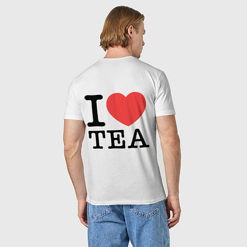 Мужская футболка I love tea / Белый – фото 4