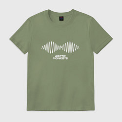 Футболка хлопковая мужская Arctic Monkeys logo, цвет: авокадо