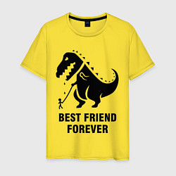 Футболка хлопковая мужская Godzilla best friend, цвет: желтый