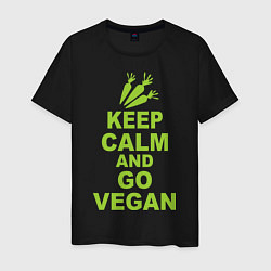 Мужская футболка Keep Calm & Go Vegan