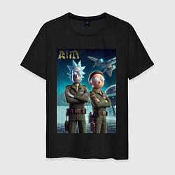 Мужская футболка Rick and Morty - air force нейроарт