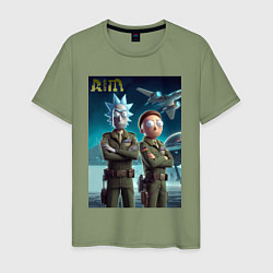 Мужская футболка Rick and Morty - air force нейроарт