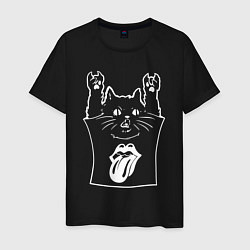 Мужская футболка Rolling Stones - cat rock