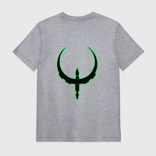 Мужская футболка Чёрно-зелёный знак quake / Меланж – фото 2