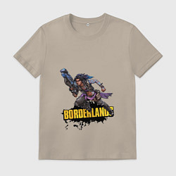 Футболка хлопковая мужская Borderlands Гонка вооружений, цвет: миндальный