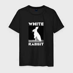 Футболка хлопковая мужская White rabbit, цвет: черный