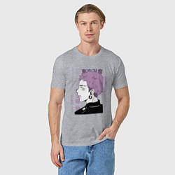 Футболка хлопковая мужская Токийские мстители Такаши Мицуя, цвет: меланж — фото 2