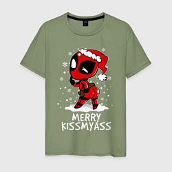 Мужская футболка Deadpool - merry kiss my ass