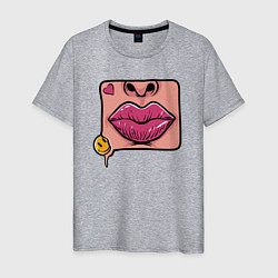 Мужская футболка Smile and lips