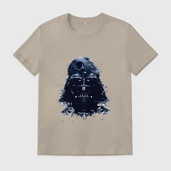 Футболка хлопковая мужская Дарт вейдер мазайка, цвет: миндальный