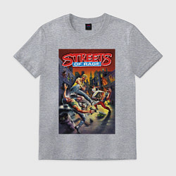 Футболка хлопковая мужская Обнаженный кулак - улицы ярости, цвет: меланж