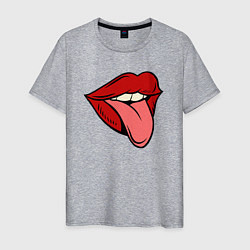 Мужская футболка Girl lips