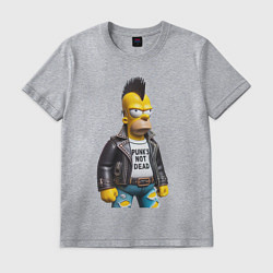 Мужская футболка The harsh Homer Simpson - punks not dead