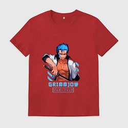 Футболка хлопковая мужская Блич Гриммджоу, цвет: красный