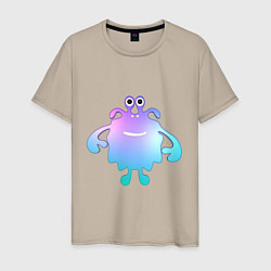 Мужская футболка Monster cartoon blue purple