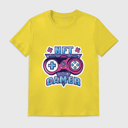 Футболка хлопковая мужская NFT - Gamer, цвет: желтый
