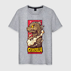 Мужская футболка Pink godzilla